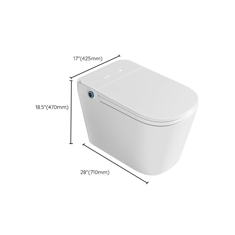 Foot Sensor Ceramic with Heated Seat Contemporary White Floor Mount Bidet Clearhalo 'Bathroom Remodel & Bathroom Fixtures' 'Bidets' 'Home Improvement' 'home_improvement' 'home_improvement_bidets' 'Toilets & Bidets' 7758334