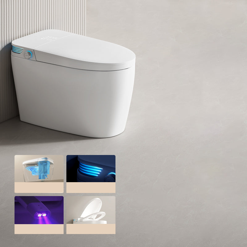 Elongated Ceramic Contemporary with Heated Seat Floor Standing Bidet White Radar Flip (Upgrading) Clearhalo 'Bathroom Remodel & Bathroom Fixtures' 'Bidets' 'Home Improvement' 'home_improvement' 'home_improvement_bidets' 'Toilets & Bidets' 7758349