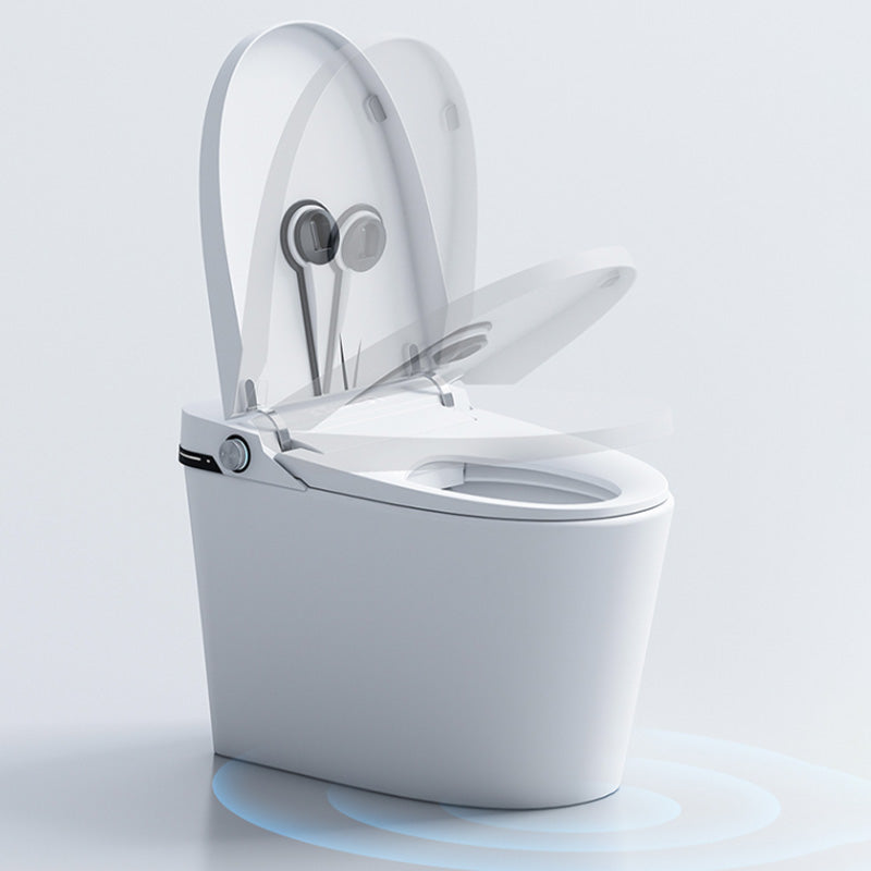 Floor Mount Bidet White Elongated Ceramic Temperature Control with Dryer Clearhalo 'Bathroom Remodel & Bathroom Fixtures' 'Bidets' 'Home Improvement' 'home_improvement' 'home_improvement_bidets' 'Toilets & Bidets' 7758362