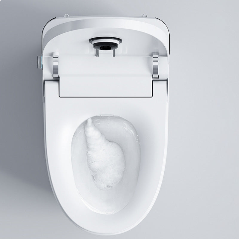 Floor Mount Bidet White Elongated Ceramic Temperature Control with Dryer Clearhalo 'Bathroom Remodel & Bathroom Fixtures' 'Bidets' 'Home Improvement' 'home_improvement' 'home_improvement_bidets' 'Toilets & Bidets' 7758363