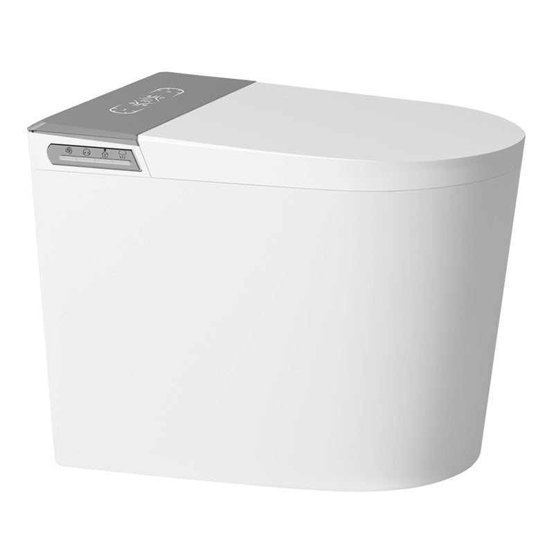 White Foot Sensor Contemporary Temperature Control Ceramic Smart Bidet Clearhalo 'Bathroom Remodel & Bathroom Fixtures' 'Bidets' 'Home Improvement' 'home_improvement' 'home_improvement_bidets' 'Toilets & Bidets' 7758377