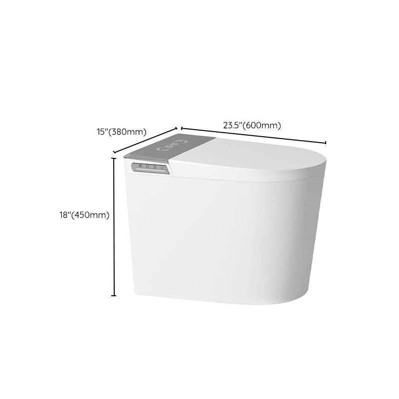 White Foot Sensor Contemporary Temperature Control Ceramic Smart Bidet Clearhalo 'Bathroom Remodel & Bathroom Fixtures' 'Bidets' 'Home Improvement' 'home_improvement' 'home_improvement_bidets' 'Toilets & Bidets' 7758383