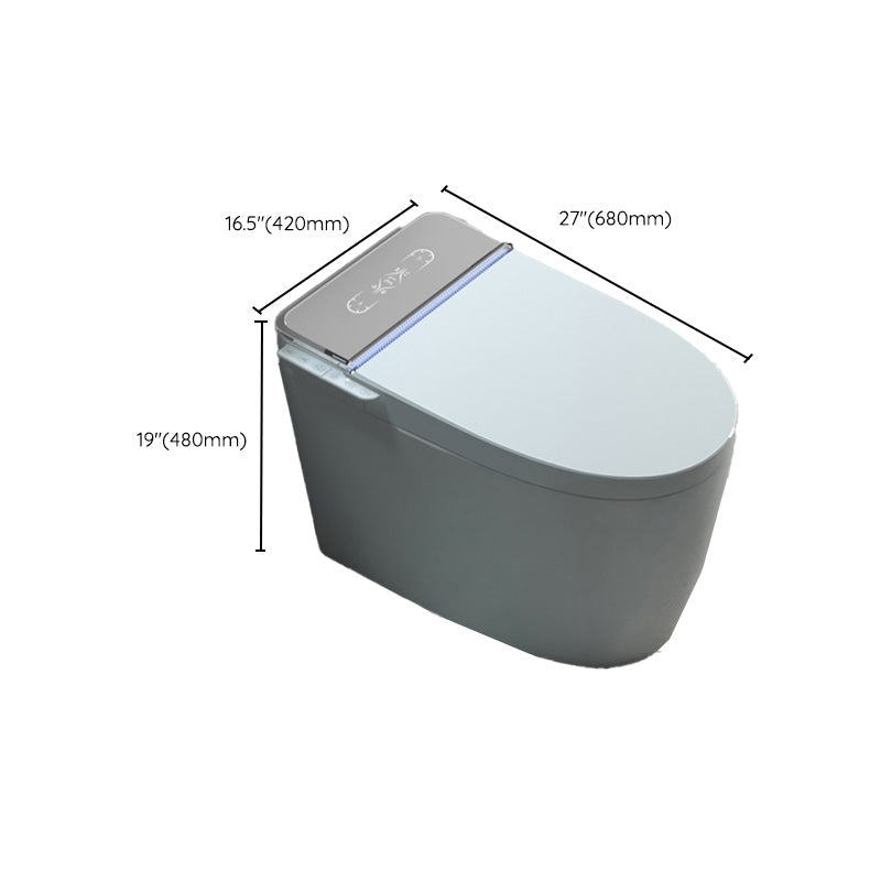 White Foot Sensor Contemporary Temperature Control Ceramic Smart Bidet Clearhalo 'Bathroom Remodel & Bathroom Fixtures' 'Bidets' 'Home Improvement' 'home_improvement' 'home_improvement_bidets' 'Toilets & Bidets' 7758384