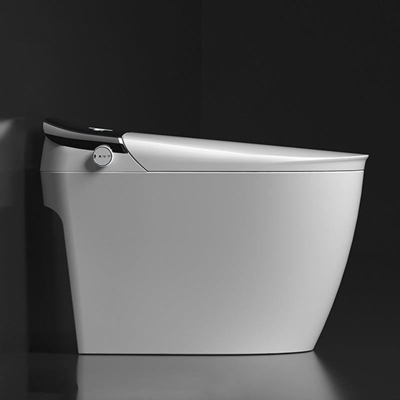 Temperature Control Ceramic Foot Sensor Elongated White Floor Standing Bidet Clearhalo 'Bathroom Remodel & Bathroom Fixtures' 'Bidets' 'Home Improvement' 'home_improvement' 'home_improvement_bidets' 'Toilets & Bidets' 7758396