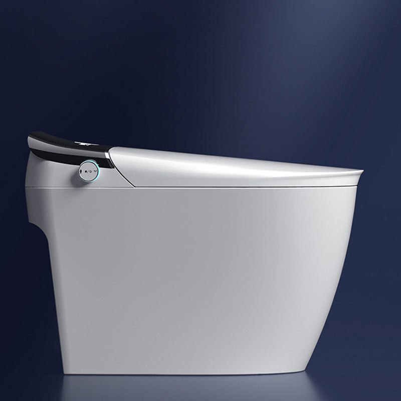 Temperature Control Ceramic Foot Sensor Elongated White Floor Standing Bidet Clearhalo 'Bathroom Remodel & Bathroom Fixtures' 'Bidets' 'Home Improvement' 'home_improvement' 'home_improvement_bidets' 'Toilets & Bidets' 7758397