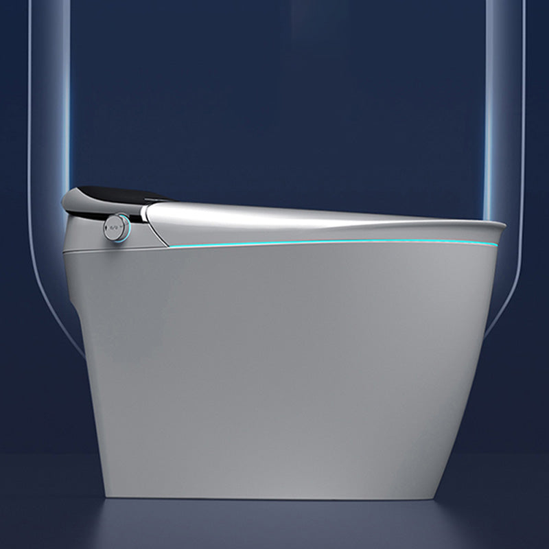 Temperature Control Ceramic Foot Sensor Elongated White Floor Standing Bidet Clearhalo 'Bathroom Remodel & Bathroom Fixtures' 'Bidets' 'Home Improvement' 'home_improvement' 'home_improvement_bidets' 'Toilets & Bidets' 7758404