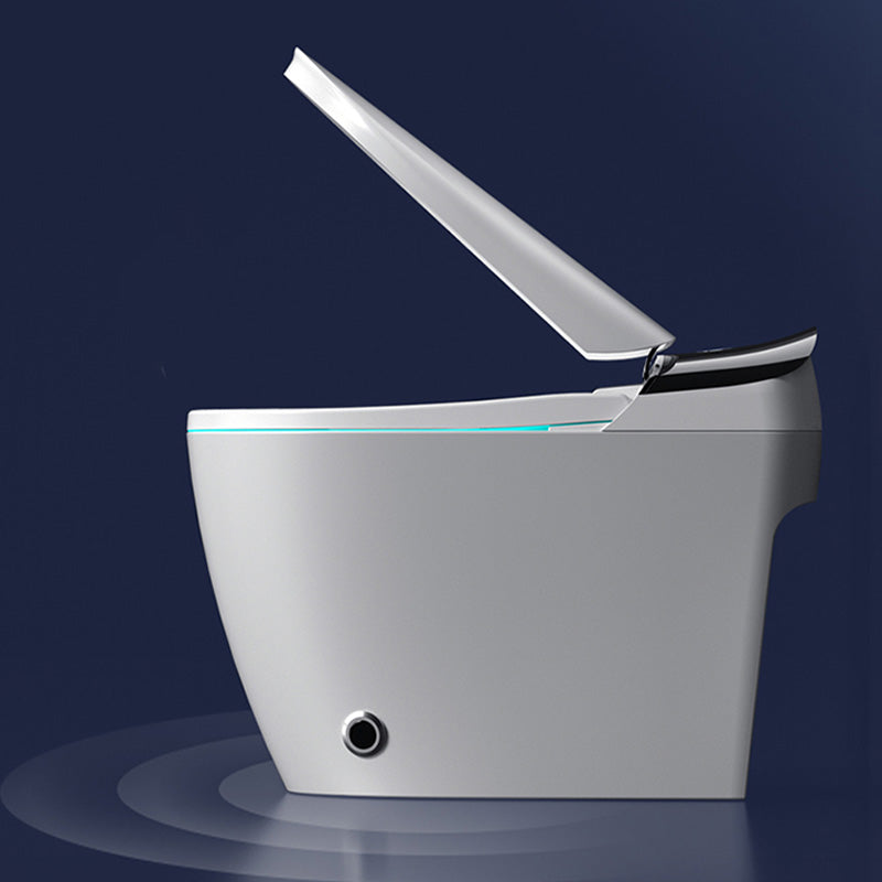 Temperature Control Ceramic Foot Sensor Elongated White Floor Standing Bidet Clearhalo 'Bathroom Remodel & Bathroom Fixtures' 'Bidets' 'Home Improvement' 'home_improvement' 'home_improvement_bidets' 'Toilets & Bidets' 7758405