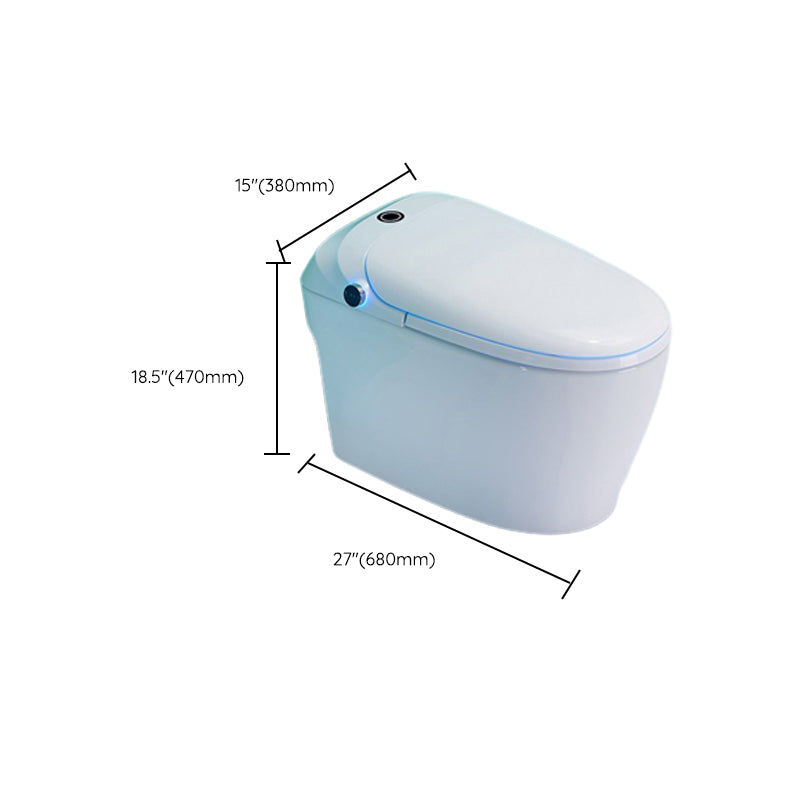 Floor Mount Bidet Elongated with Heated Seat Ceramic Contemporary Clearhalo 'Bathroom Remodel & Bathroom Fixtures' 'Bidets' 'Home Improvement' 'home_improvement' 'home_improvement_bidets' 'Toilets & Bidets' 7758439