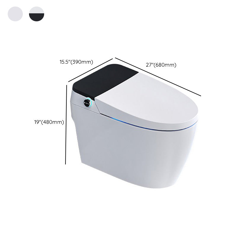 Foot Sensor Ceramic Contemporary Temperature Control Floor Mount Bidet Clearhalo 'Bathroom Remodel & Bathroom Fixtures' 'Bidets' 'Home Improvement' 'home_improvement' 'home_improvement_bidets' 'Toilets & Bidets' 7758453