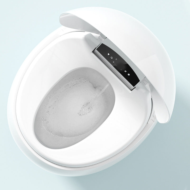 Ceramic White Round with Heated Seat Foot Sensor Floor Standing Bidet Clearhalo 'Bathroom Remodel & Bathroom Fixtures' 'Bidets' 'Home Improvement' 'home_improvement' 'home_improvement_bidets' 'Toilets & Bidets' 7758489