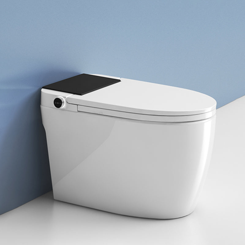 White Ceramic Contemporary Foot Sensor with Heated Seat Floor Mount Bidet Dryer Not Included (Standard) Clearhalo 'Bathroom Remodel & Bathroom Fixtures' 'Bidets' 'Home Improvement' 'home_improvement' 'home_improvement_bidets' 'Toilets & Bidets' 7758539