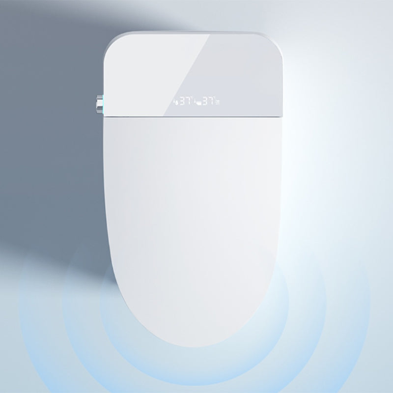 White Ceramic Contemporary Foot Sensor with Heated Seat Floor Mount Bidet Clearhalo 'Bathroom Remodel & Bathroom Fixtures' 'Bidets' 'Home Improvement' 'home_improvement' 'home_improvement_bidets' 'Toilets & Bidets' 7758542