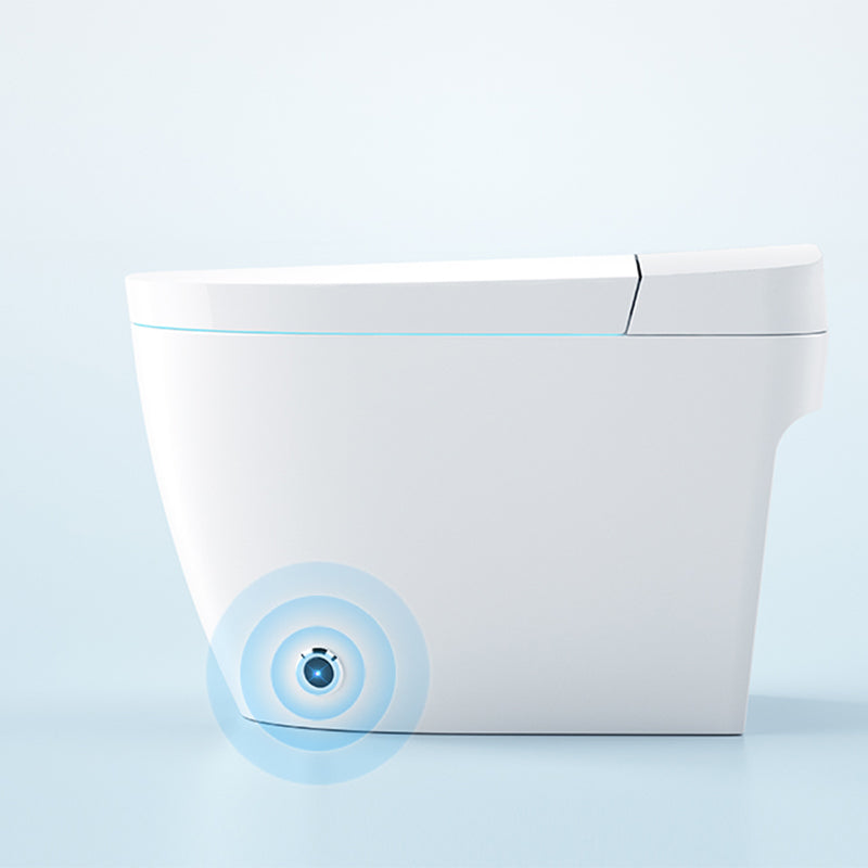 White Ceramic Contemporary Foot Sensor with Heated Seat Floor Mount Bidet Clearhalo 'Bathroom Remodel & Bathroom Fixtures' 'Bidets' 'Home Improvement' 'home_improvement' 'home_improvement_bidets' 'Toilets & Bidets' 7758544