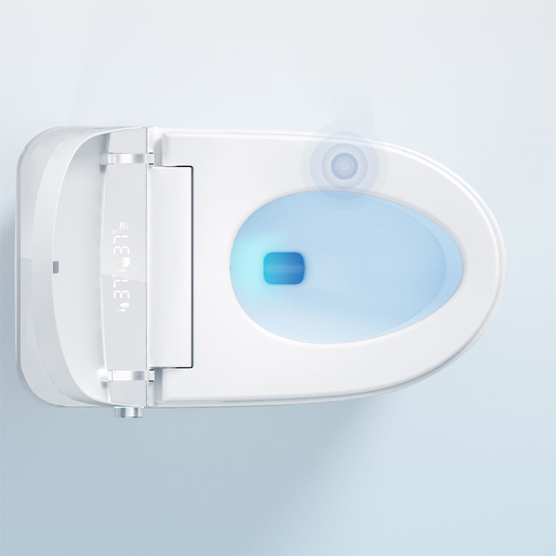 White Ceramic Contemporary Foot Sensor with Heated Seat Floor Mount Bidet Clearhalo 'Bathroom Remodel & Bathroom Fixtures' 'Bidets' 'Home Improvement' 'home_improvement' 'home_improvement_bidets' 'Toilets & Bidets' 7758547