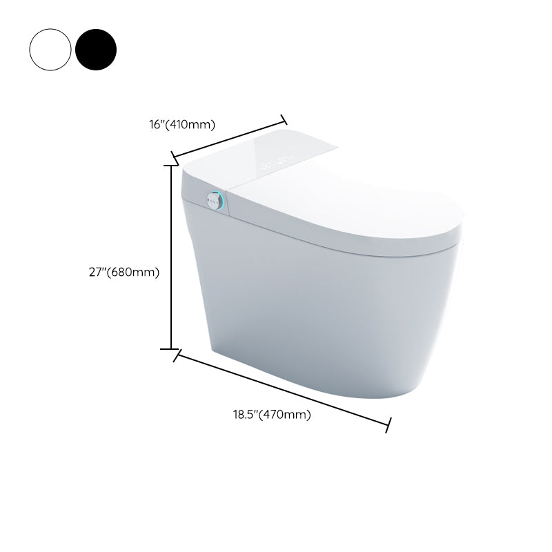 White Ceramic Contemporary Foot Sensor with Heated Seat Floor Mount Bidet Clearhalo 'Bathroom Remodel & Bathroom Fixtures' 'Bidets' 'Home Improvement' 'home_improvement' 'home_improvement_bidets' 'Toilets & Bidets' 7758549