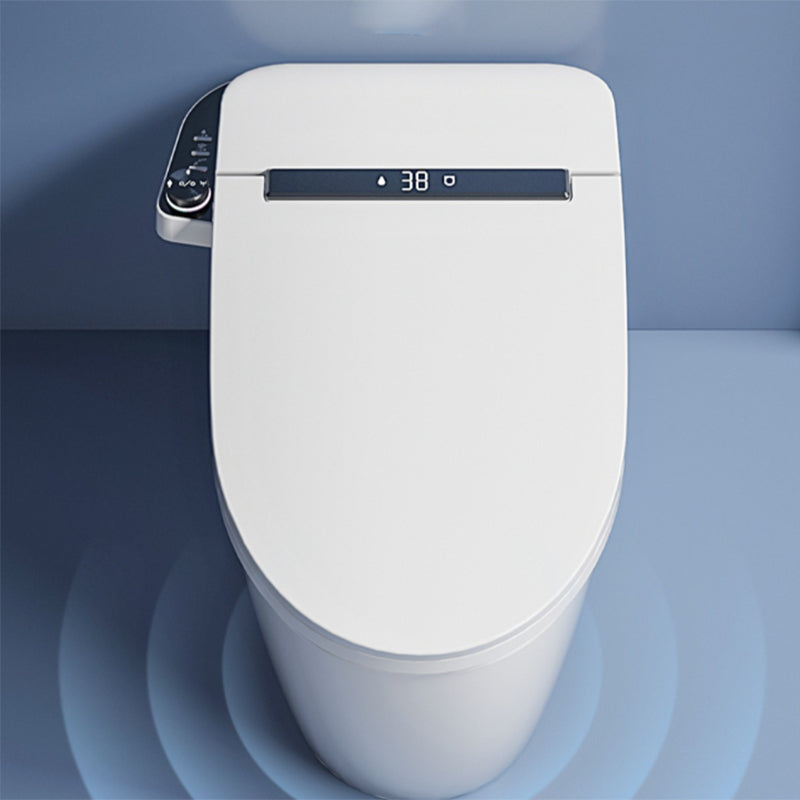 White Ceramic Contemporary Foot Sensor Elongated Heated Seat Floor Standing Bidet Clearhalo 'Bathroom Remodel & Bathroom Fixtures' 'Bidets' 'Home Improvement' 'home_improvement' 'home_improvement_bidets' 'Toilets & Bidets' 7758550