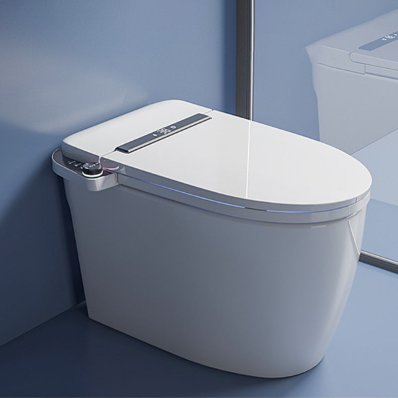 White Ceramic Contemporary Foot Sensor Elongated Heated Seat Floor Standing Bidet Clearhalo 'Bathroom Remodel & Bathroom Fixtures' 'Bidets' 'Home Improvement' 'home_improvement' 'home_improvement_bidets' 'Toilets & Bidets' 7758551