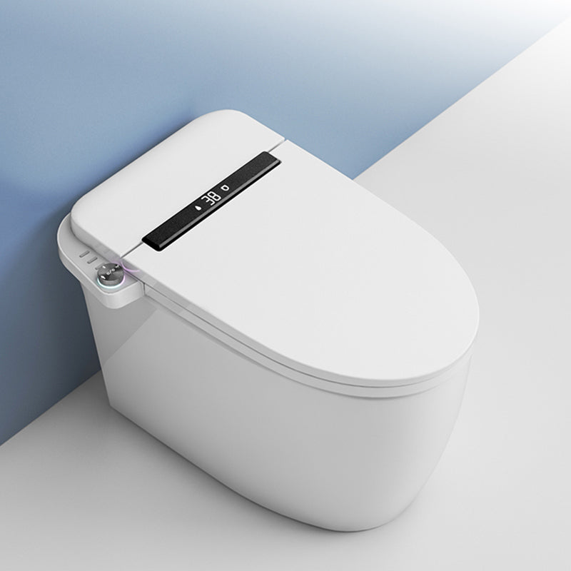 White Ceramic Contemporary Foot Sensor Elongated Heated Seat Floor Standing Bidet Clearhalo 'Bathroom Remodel & Bathroom Fixtures' 'Bidets' 'Home Improvement' 'home_improvement' 'home_improvement_bidets' 'Toilets & Bidets' 7758552