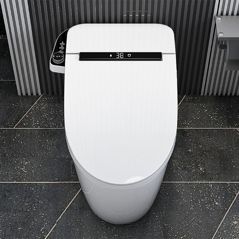 White Ceramic Contemporary Foot Sensor Elongated Heated Seat Floor Standing Bidet Clearhalo 'Bathroom Remodel & Bathroom Fixtures' 'Bidets' 'Home Improvement' 'home_improvement' 'home_improvement_bidets' 'Toilets & Bidets' 7758553