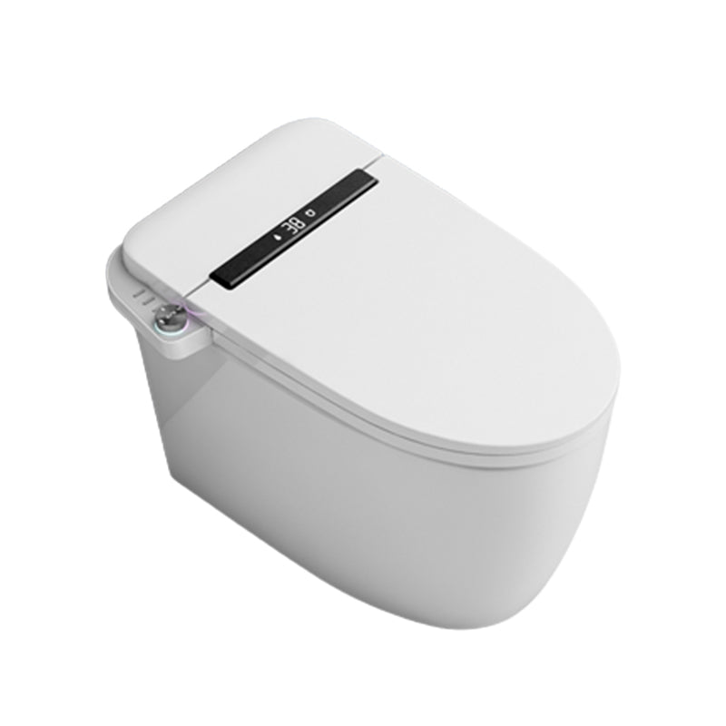 White Ceramic Contemporary Foot Sensor Elongated Heated Seat Floor Standing Bidet Clearhalo 'Bathroom Remodel & Bathroom Fixtures' 'Bidets' 'Home Improvement' 'home_improvement' 'home_improvement_bidets' 'Toilets & Bidets' 7758555