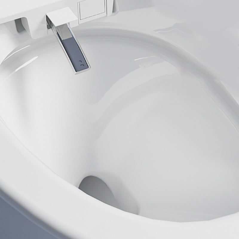 White Ceramic Contemporary Foot Sensor Elongated Heated Seat Floor Standing Bidet Clearhalo 'Bathroom Remodel & Bathroom Fixtures' 'Bidets' 'Home Improvement' 'home_improvement' 'home_improvement_bidets' 'Toilets & Bidets' 7758557