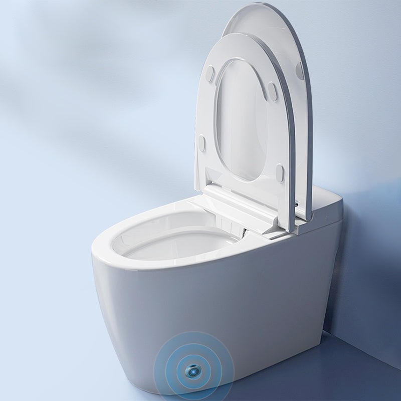 White Ceramic Contemporary Foot Sensor Elongated Heated Seat Floor Standing Bidet Clearhalo 'Bathroom Remodel & Bathroom Fixtures' 'Bidets' 'Home Improvement' 'home_improvement' 'home_improvement_bidets' 'Toilets & Bidets' 7758558
