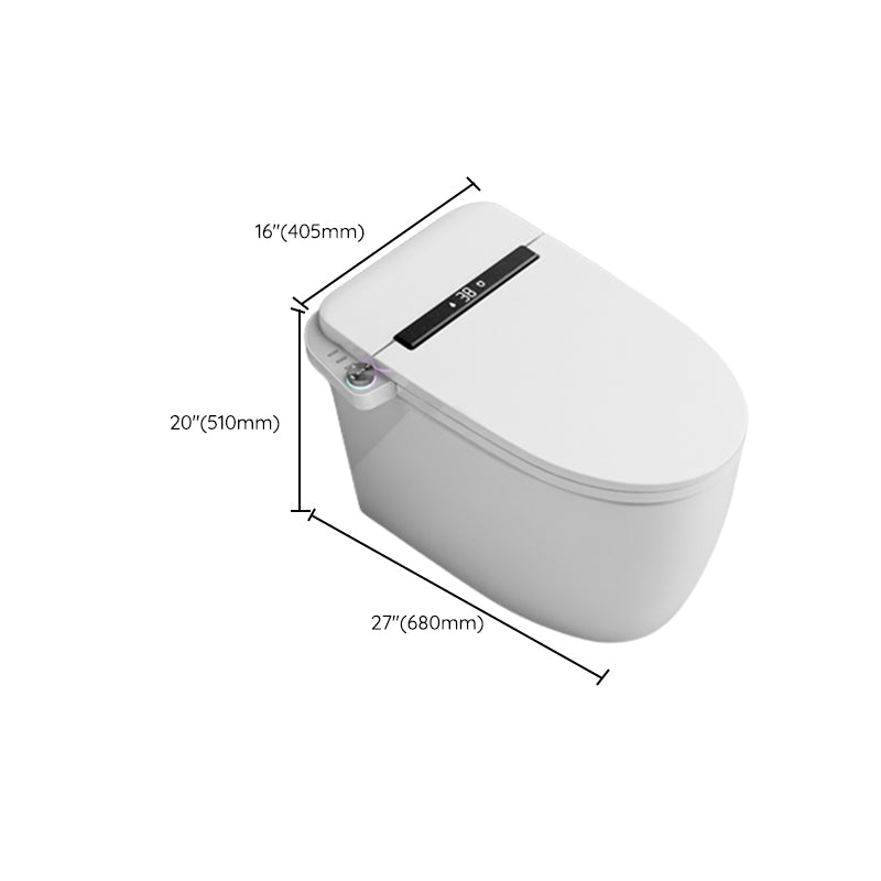 White Ceramic Contemporary Foot Sensor Elongated Heated Seat Floor Standing Bidet Clearhalo 'Bathroom Remodel & Bathroom Fixtures' 'Bidets' 'Home Improvement' 'home_improvement' 'home_improvement_bidets' 'Toilets & Bidets' 7758561