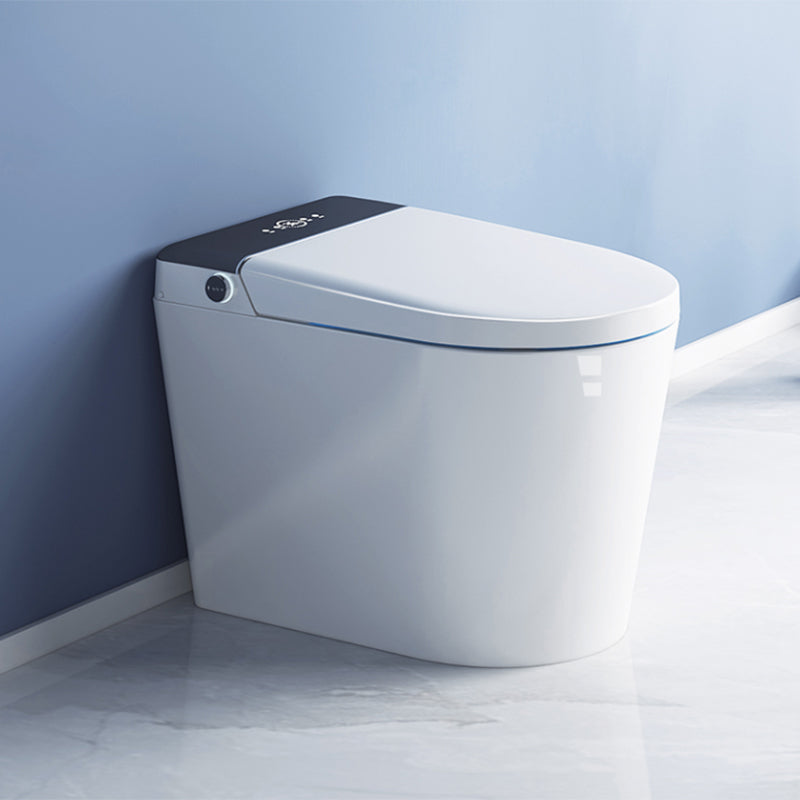 Floor Mount Bidet Elongated Contemporary Ceramic Foot Sensor Heated Seat Clearhalo 'Bathroom Remodel & Bathroom Fixtures' 'Bidets' 'Home Improvement' 'home_improvement' 'home_improvement_bidets' 'Toilets & Bidets' 7758562