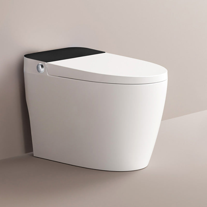 Ceramic Contemporary Heated Seat Foot Sensor Floor Mount Bidet Manual Flip (Standard) Clearhalo 'Bathroom Remodel & Bathroom Fixtures' 'Bidets' 'Home Improvement' 'home_improvement' 'home_improvement_bidets' 'Toilets & Bidets' 7758640