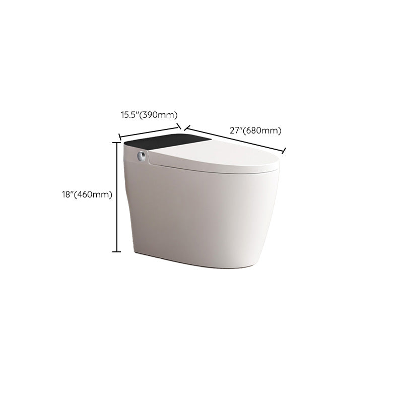 Ceramic Contemporary Heated Seat Foot Sensor Floor Mount Bidet Clearhalo 'Bathroom Remodel & Bathroom Fixtures' 'Bidets' 'Home Improvement' 'home_improvement' 'home_improvement_bidets' 'Toilets & Bidets' 7758651
