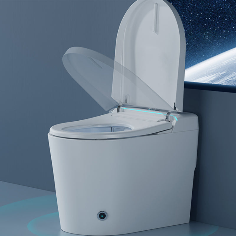 Foot Sensor Ceramic Heated Seat Elongated Contemporary Floor Standing Bidet Clearhalo 'Bathroom Remodel & Bathroom Fixtures' 'Bidets' 'Home Improvement' 'home_improvement' 'home_improvement_bidets' 'Toilets & Bidets' 7758661