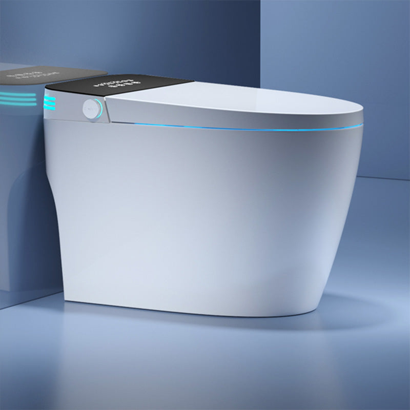Elongated Ceramic Foot Sensor Contemporary White Floor Mount Bidet Clearhalo 'Bathroom Remodel & Bathroom Fixtures' 'Bidets' 'Home Improvement' 'home_improvement' 'home_improvement_bidets' 'Toilets & Bidets' 7758680