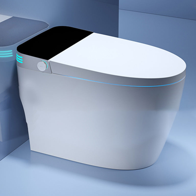Elongated Ceramic Foot Sensor Contemporary White Floor Mount Bidet Manual Flip (Standard) Clearhalo 'Bathroom Remodel & Bathroom Fixtures' 'Bidets' 'Home Improvement' 'home_improvement' 'home_improvement_bidets' 'Toilets & Bidets' 7758681