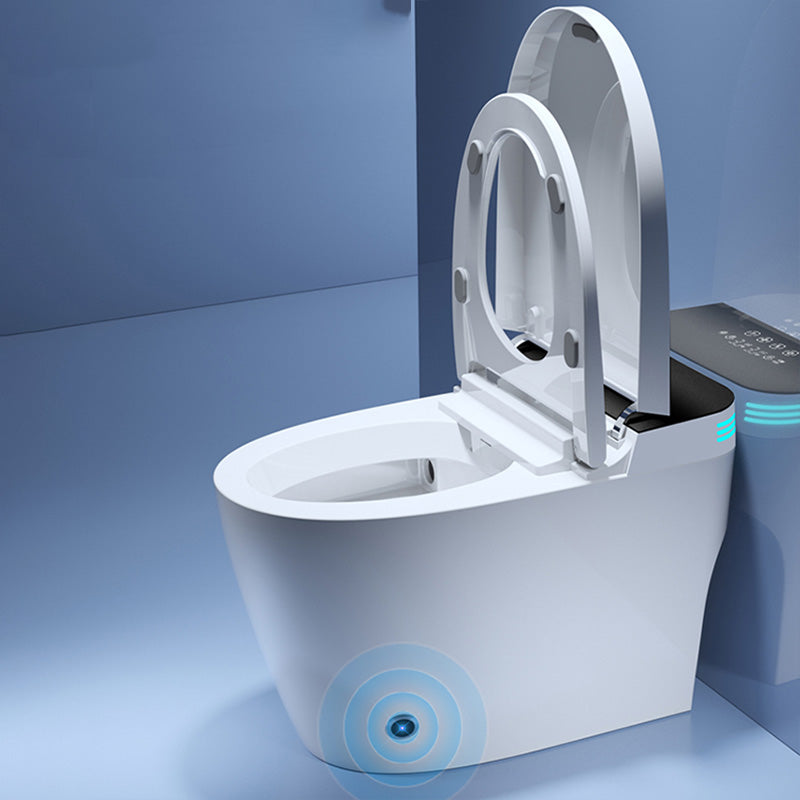 Elongated Ceramic Foot Sensor Contemporary White Floor Mount Bidet Clearhalo 'Bathroom Remodel & Bathroom Fixtures' 'Bidets' 'Home Improvement' 'home_improvement' 'home_improvement_bidets' 'Toilets & Bidets' 7758685