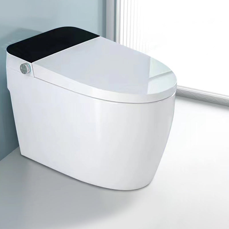 Elongated Ceramic Foot Sensor Contemporary White Floor Mount Bidet Clearhalo 'Bathroom Remodel & Bathroom Fixtures' 'Bidets' 'Home Improvement' 'home_improvement' 'home_improvement_bidets' 'Toilets & Bidets' 7758686