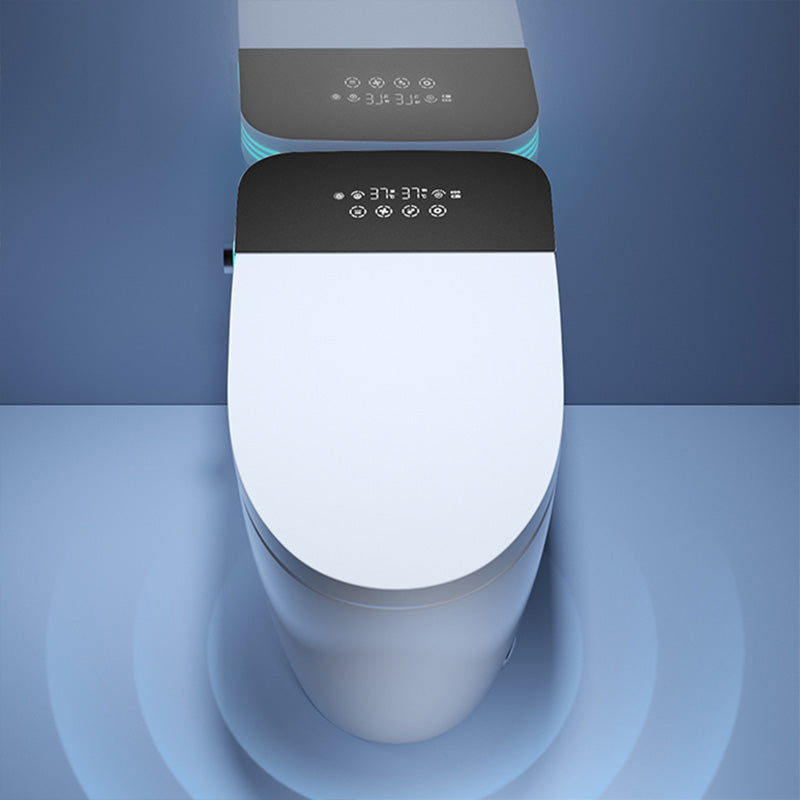Elongated Ceramic Foot Sensor Contemporary White Floor Mount Bidet Clearhalo 'Bathroom Remodel & Bathroom Fixtures' 'Bidets' 'Home Improvement' 'home_improvement' 'home_improvement_bidets' 'Toilets & Bidets' 7758692
