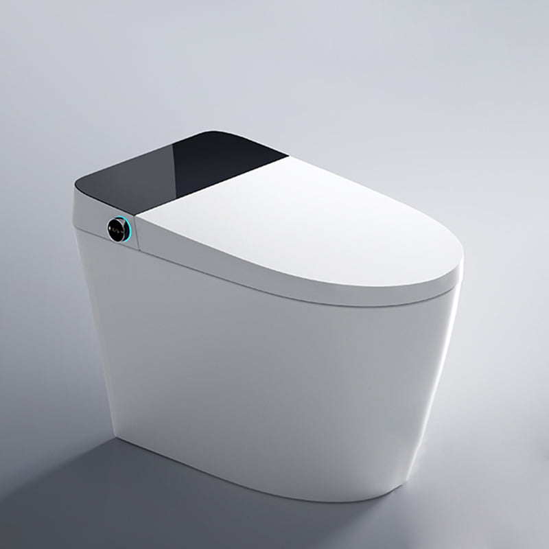 Elongated with Heated Seat Foot Sensor Contemporary White Floor Mount Bidet Clearhalo 'Bathroom Remodel & Bathroom Fixtures' 'Bidets' 'Home Improvement' 'home_improvement' 'home_improvement_bidets' 'Toilets & Bidets' 7758709