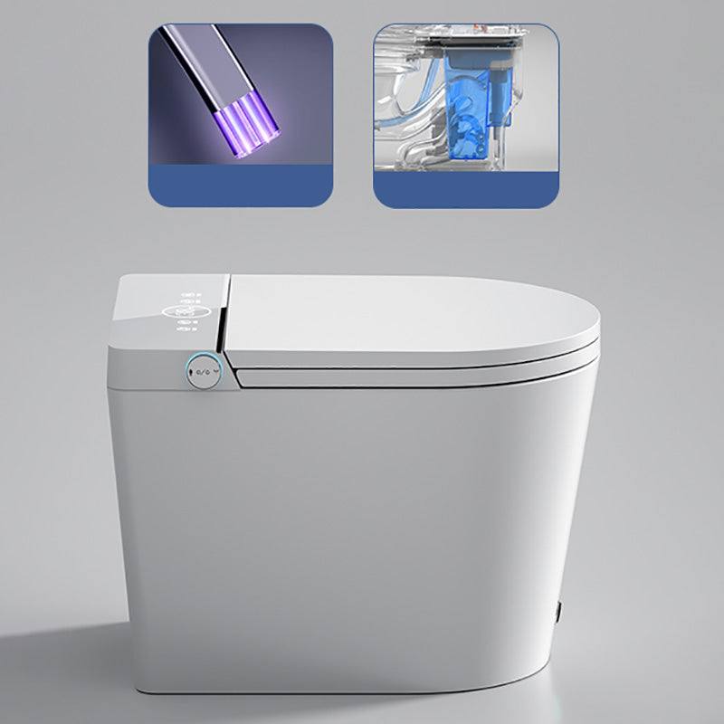 Elongated with Heated Seat Foot Sensor Contemporary Ceramic Floor Mount Bidet White Clearhalo 'Bathroom Remodel & Bathroom Fixtures' 'Bidets' 'Home Improvement' 'home_improvement' 'home_improvement_bidets' 'Toilets & Bidets' 7758737