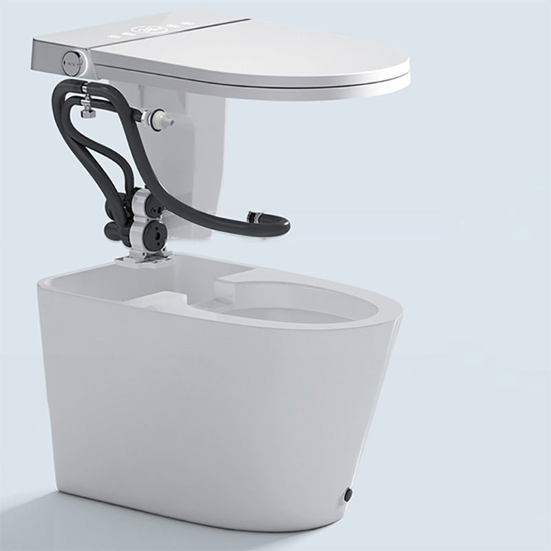 Elongated with Heated Seat Foot Sensor Contemporary Ceramic Floor Mount Bidet Clearhalo 'Bathroom Remodel & Bathroom Fixtures' 'Bidets' 'Home Improvement' 'home_improvement' 'home_improvement_bidets' 'Toilets & Bidets' 7758745