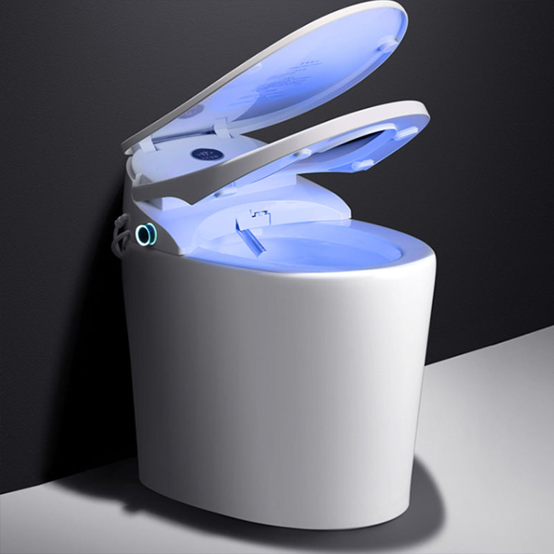Foot Sensor Ceramic with Heated Seat Elongated Contemporary Floor Mount Bidet Clearhalo 'Bathroom Remodel & Bathroom Fixtures' 'Bidets' 'Home Improvement' 'home_improvement' 'home_improvement_bidets' 'Toilets & Bidets' 7758756
