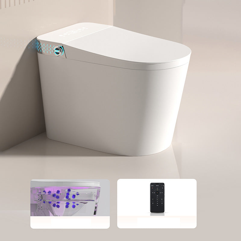 Floor Standing Bidet Ceramic Contemporary White Elongated Foot Sensor Manual Lid (Standard) Yes Clearhalo 'Bathroom Remodel & Bathroom Fixtures' 'Bidets' 'Home Improvement' 'home_improvement' 'home_improvement_bidets' 'Toilets & Bidets' 7758767