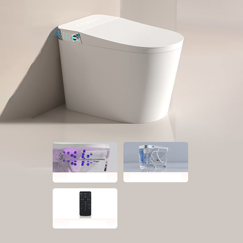 Floor Standing Bidet Ceramic Contemporary White Elongated Foot Sensor Manual Lid (Standard) No Clearhalo 'Bathroom Remodel & Bathroom Fixtures' 'Bidets' 'Home Improvement' 'home_improvement' 'home_improvement_bidets' 'Toilets & Bidets' 7758768