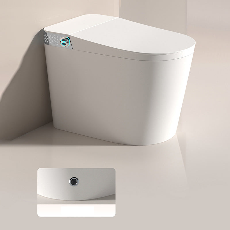 Floor Standing Bidet Ceramic Contemporary White Elongated Foot Sensor Manual Flip (Standard) Yes Clearhalo 'Bathroom Remodel & Bathroom Fixtures' 'Bidets' 'Home Improvement' 'home_improvement' 'home_improvement_bidets' 'Toilets & Bidets' 7758770
