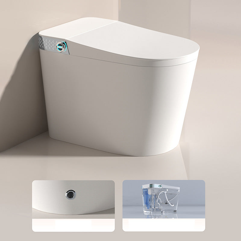 Floor Standing Bidet Ceramic Contemporary White Elongated Foot Sensor Manual Flip (Standard) No Clearhalo 'Bathroom Remodel & Bathroom Fixtures' 'Bidets' 'Home Improvement' 'home_improvement' 'home_improvement_bidets' 'Toilets & Bidets' 7758772