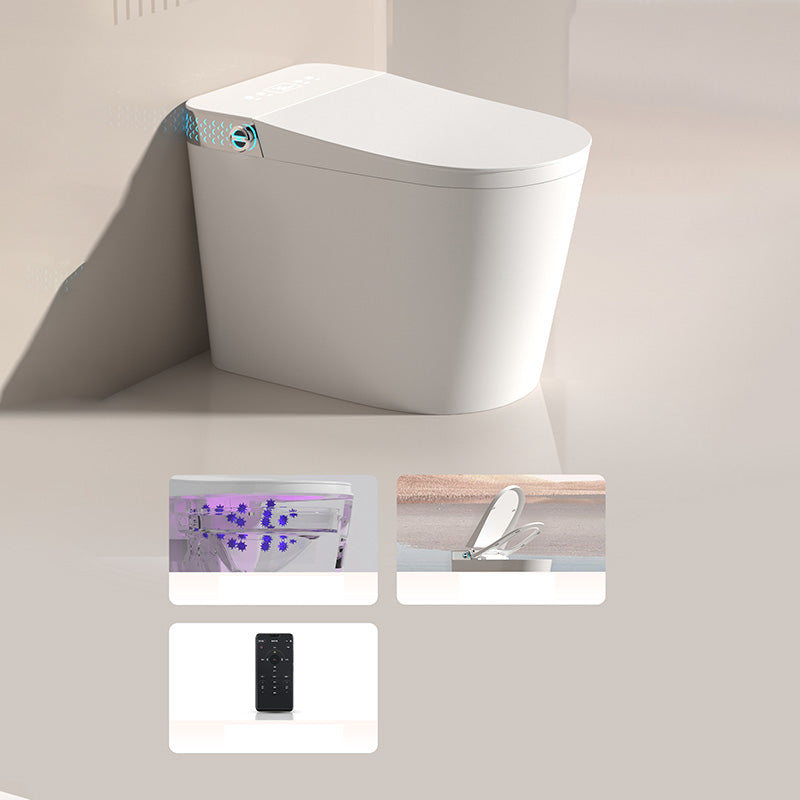 Floor Standing Bidet Ceramic Contemporary White Elongated Foot Sensor Sensor Lid (Top Configuration) Yes Clearhalo 'Bathroom Remodel & Bathroom Fixtures' 'Bidets' 'Home Improvement' 'home_improvement' 'home_improvement_bidets' 'Toilets & Bidets' 7758776