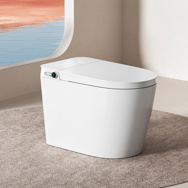 Ceramic Contemporary Elongated White Foot Sensor with Unlimited Warm Water Floor Standing Bidet Clearhalo 'Bathroom Remodel & Bathroom Fixtures' 'Bidets' 'Home Improvement' 'home_improvement' 'home_improvement_bidets' 'Toilets & Bidets' 7758799