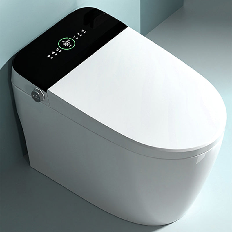 With Heated Seat Foot Sensor Ceramic Contemporary Elongated Floor Mount Bidet White/ Black Clearhalo 'Bathroom Remodel & Bathroom Fixtures' 'Bidets' 'Home Improvement' 'home_improvement' 'home_improvement_bidets' 'Toilets & Bidets' 7758811