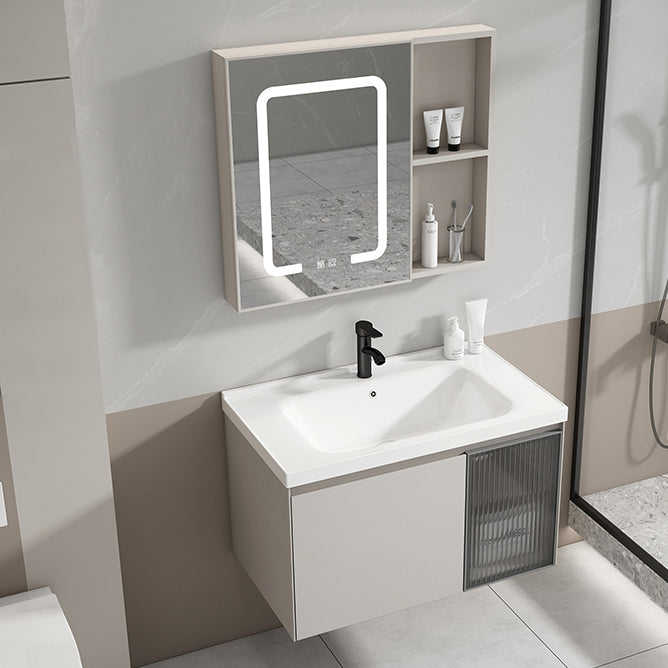 Metal Bathroom Vanity Set Single Sink Wall Mounted Bathroom Vanity Set Clearhalo 'Bathroom Remodel & Bathroom Fixtures' 'Bathroom Vanities' 'bathroom_vanities' 'Home Improvement' 'home_improvement' 'home_improvement_bathroom_vanities' 7769792