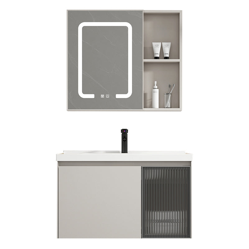 Metal Bathroom Vanity Set Single Sink Wall Mounted Bathroom Vanity Set Clearhalo 'Bathroom Remodel & Bathroom Fixtures' 'Bathroom Vanities' 'bathroom_vanities' 'Home Improvement' 'home_improvement' 'home_improvement_bathroom_vanities' 7769800