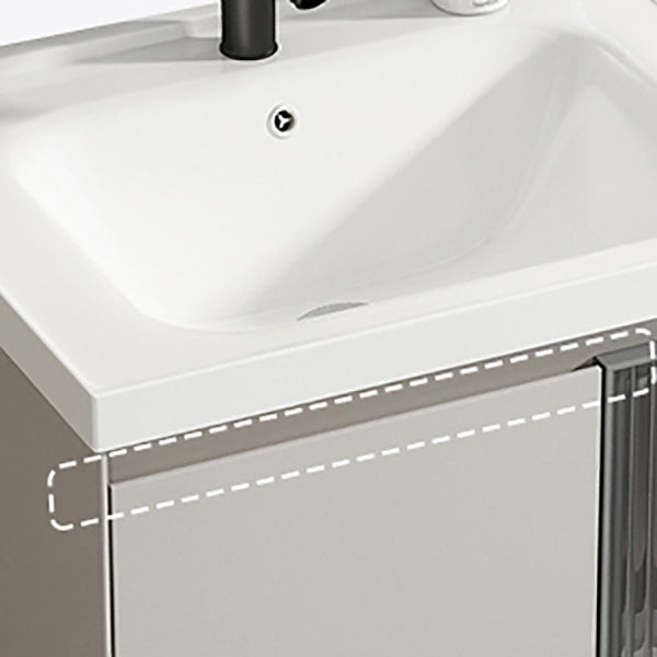 Metal Bathroom Vanity Set Single Sink Wall Mounted Bathroom Vanity Set Clearhalo 'Bathroom Remodel & Bathroom Fixtures' 'Bathroom Vanities' 'bathroom_vanities' 'Home Improvement' 'home_improvement' 'home_improvement_bathroom_vanities' 7769802